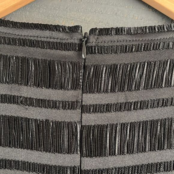 Gestuz Size 38, XS  Smocking Mini Satin Black Dress Long Sleeves NWOT - Picture 5 of 12